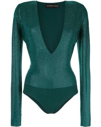 Alexandre Vauthier Plunge Bodysuit - Green