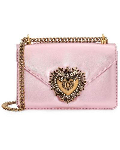 Dolce & Gabbana Mittelgroße Devotion Umhängetasche - Pink