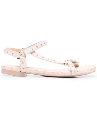 Agl Attilio Giusti Leombruni Sandalen mit Nieten - Natur