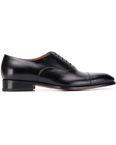 Santoni Polished Oxford Shoes - Black