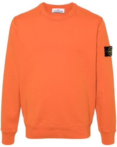 Stone Island Crewneck Sweatshirt Clothing - Orange