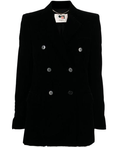 Ports 1961 Tailored Double-breasted Blazer - Black