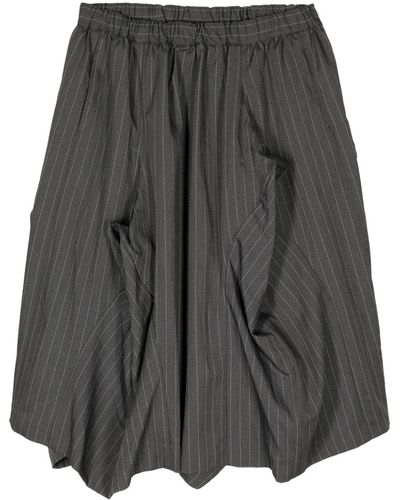 Comme des Garçons Pinstripe-pattern Midi Skirt - Grey