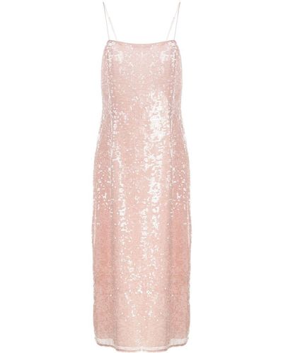 Adam Lippes Kleid mit Pailletten - Pink