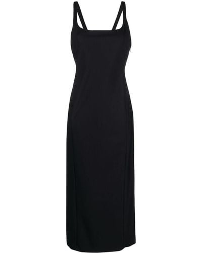 Emporio Armani Layered Cutout Midi Dress - Black