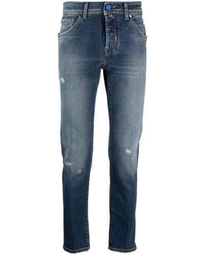 Jacob Cohen Ausgeblichene Straight-Leg-Jeans - Blau