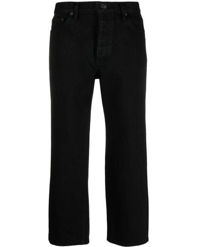 Balenciaga Cropped Straight-leg Jeans - Black