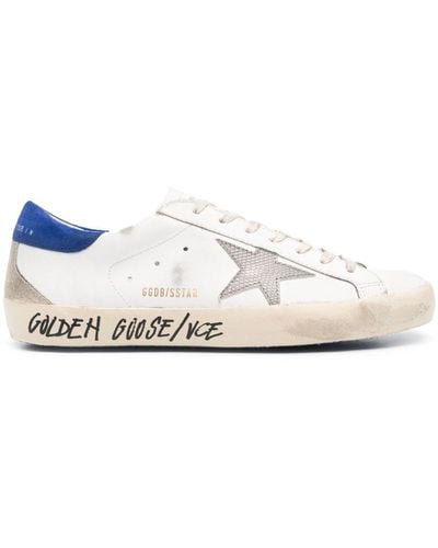 Golden Goose Super-star Gerafelde Sneakers - Wit