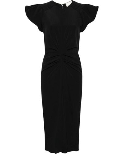 Isabel Marant Terena Crepe Midi Dress - Black