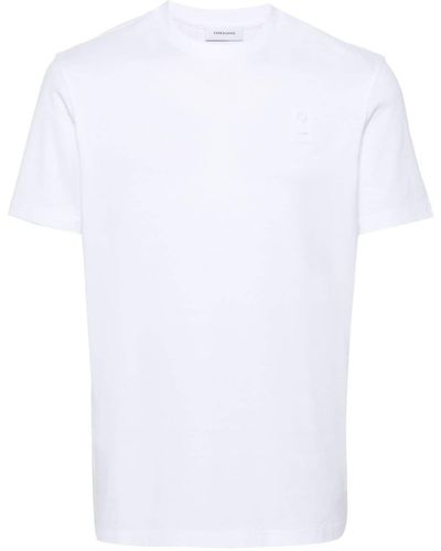 Ferragamo T-Shirt mit Logo-Patch - Weiß