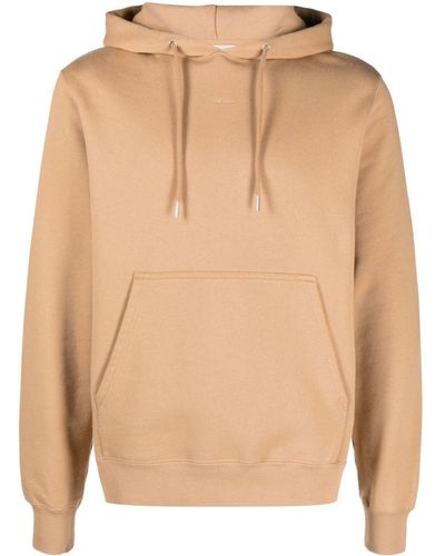 Sandro Logo-embroidered Cotton Hoodie - Natural