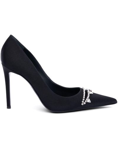 Area Stiletto-Pumps mit Kristallen - Blau