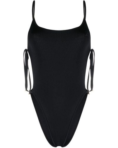 Blumarine Open Tie-side Swimsuit - Black