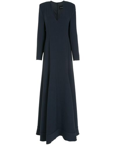 Gloria Coelho Maxi-jurk Met Lange Mouwen - Blauw