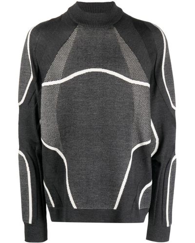 Saul Nash Intarsia-knit Merino-wool Sweater - Black