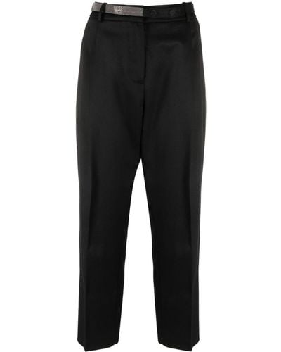 Fabiana Filippi Crystal-embellished High-waist Pants - Black