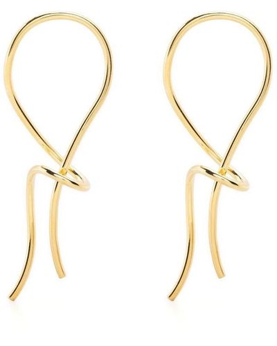 BONVO Thread-shaped Brass Earrings - Metallic