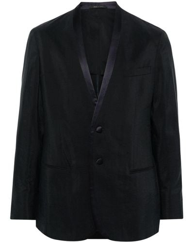 Giorgio Armani Blazer à simple boutonnage - Noir