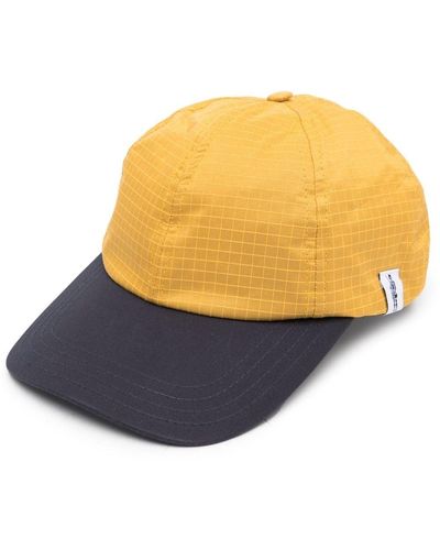 Mackintosh Cappello da baseball Tipping con applicazione - Giallo