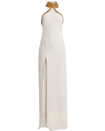 Tom Ford Robe longue à ornements - Blanc