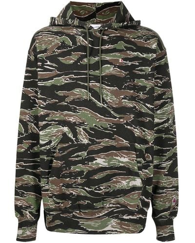 READYMADE Camouflage-print Long-sleeve Hoodie - Green