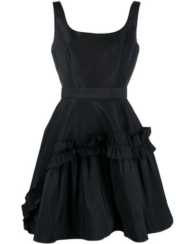 Alexander McQueen Mini-jurk Met Ruches - Zwart