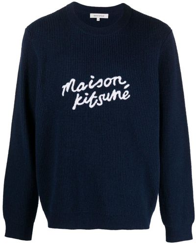 Maison Kitsuné ロゴ セーター - ブルー