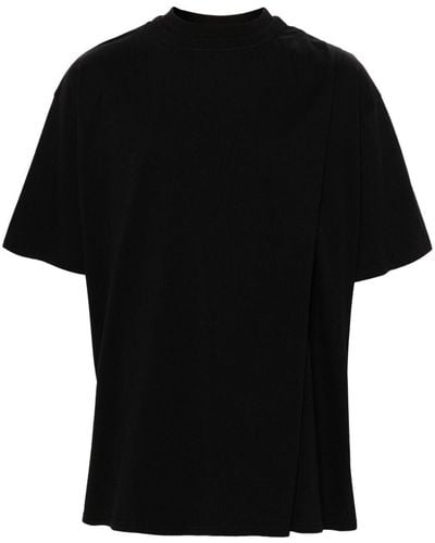 Mordecai Stripe-print Layered T-shirt - Black