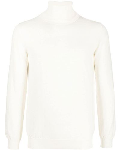Zanone Long-sleeve Roll-neck Sweater - White