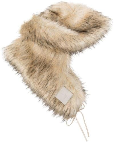 Lanvin X Future faux-fur fisherman hat - Blanc