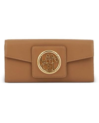 Lancel Roxanne Leather Flap Wallet - Brown