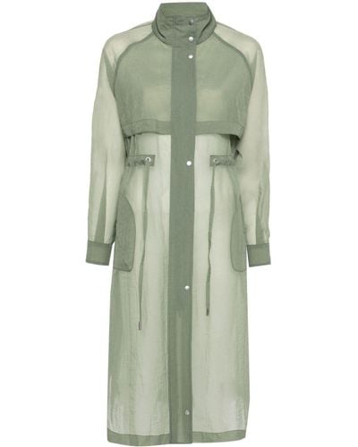 Peserico Semi-sheer Long Coat - Green