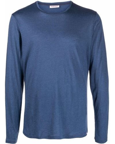 Orlebar Brown T-shirt Van Merinowol - Blauw