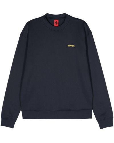 Ferrari Drop-shoulder Jersey Sweatshirt - Blue