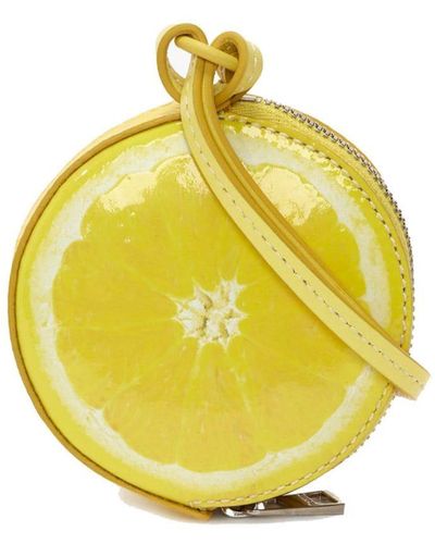 JW Anderson Lemon Leren Crossbodytas - Geel