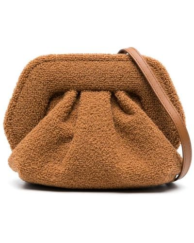 THEMOIRÈ Bios Fleece-texture Clutch Bag - Brown