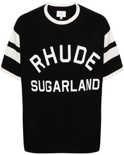 Rhude Sugarland Ringer T-Shirt - Schwarz