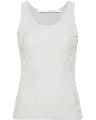 Tela Round-neck 3d-knit Tank Top - White