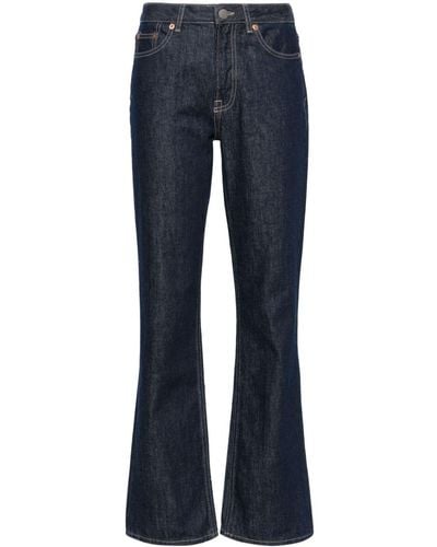 Samsøe & Samsøe Liva Mid-rise Straight-leg Jeans - Blue