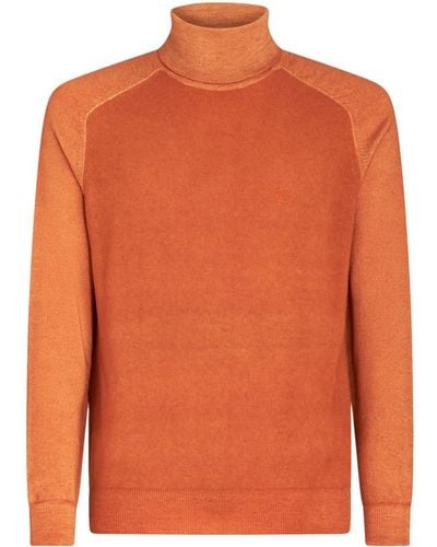 Etro High-neck Virgin-wool Sweater - Orange