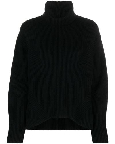 Pinko Ribgebreide Sweater - Zwart