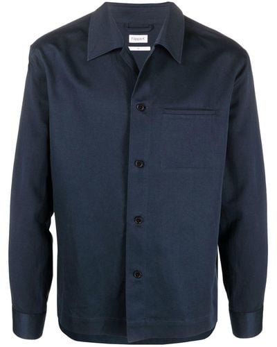 Filippa K Chest Patch-pocket Overshirt Jacket - Blue