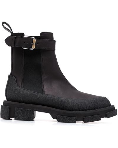 Dion Lee Gao Buckled Ankle Boots - Black