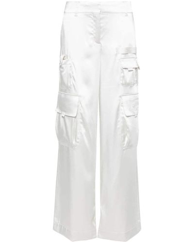 Off-White c/o Virgil Abloh Logo-embroidered trousers - Bianco