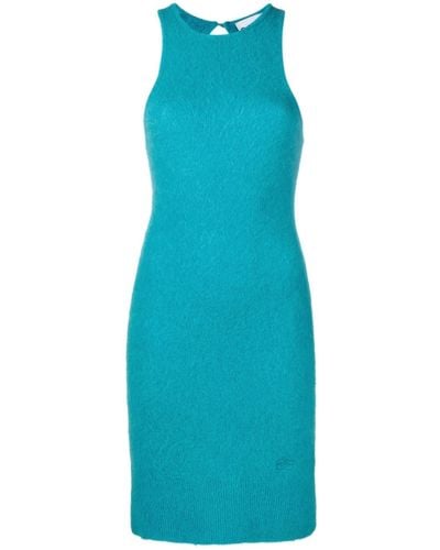 Ganni Sleeveless Knitted Dress - Blue