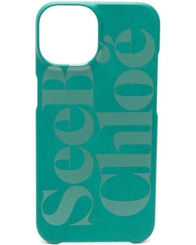 See By Chloé Logo-print Iphone 14 Phone Case - Green