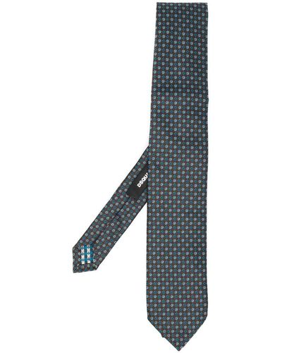 DSquared² Floral-embroidery Silk Tie - Brown