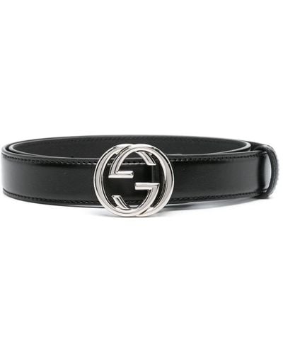 Gucci Gespriem Met GG-logo - Zwart