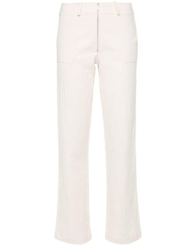 Musier Paris Pantalones ajustados con pinzas - Blanco