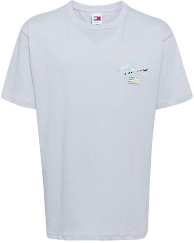 Tommy Hilfiger T-shirt en coton à logo imprimé - Blanc
